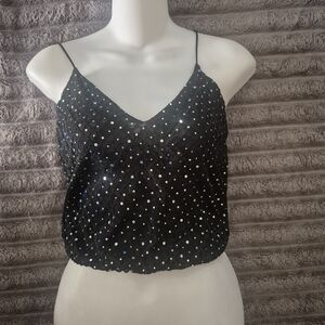 Elegant Black Sequin Camisole